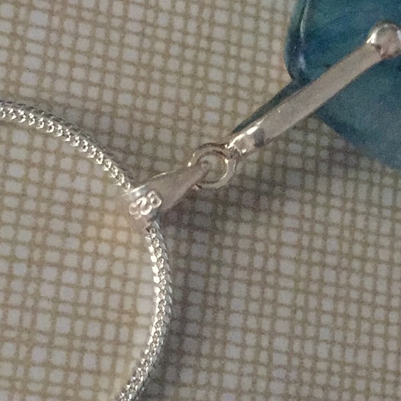 Beautiful Genuine stone SS925Agate howlite Earring - Picture 5 of 8